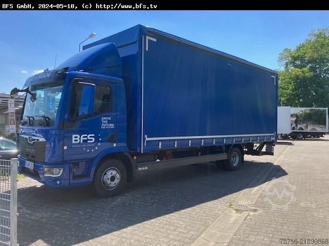 Plattewagen met zeil MAN TGL (TG3) 12.250 4x2 BL CH Plane, Walther, LBW