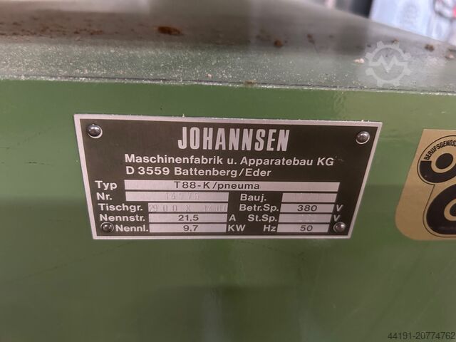 Belt sanding machine Johannsen T 88 k pneuma Johannsen T 88 k pneuma