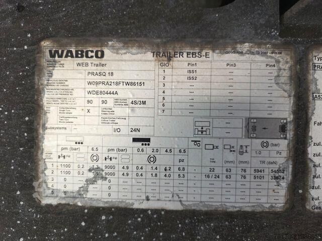 Vending kamyonu Ewers PRASQ18 Schwenkwand SAF LBW Bär 2.500kg