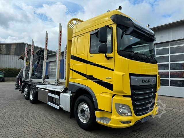 Tømmerlastbil DAF XF 530 6x2 Holztransport Kran PENZ 15Z9.50 *Anh.
