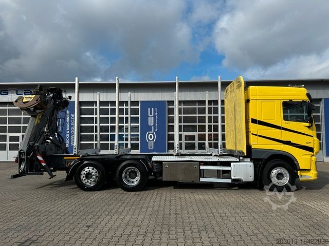 Tømmerlastbil DAF XF 530 6x2 Holztransport Kran PENZ 15Z9.50 *Anh.