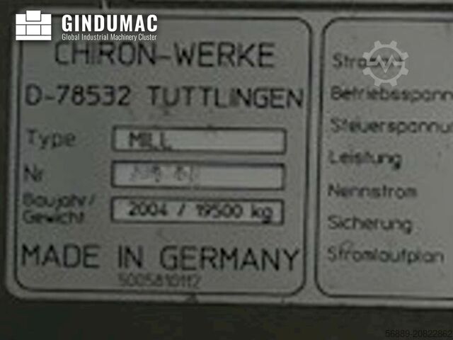 Universal Machining Centre CHIRON Mill 6000 SK