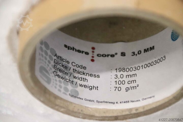 Glass fibre fleece 5 rolls Spheretex sphere core S / SP 3,0 mm