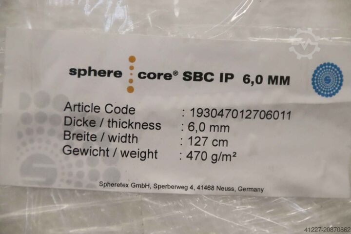 Glass fibre fleece 4 rolls Spheretex Büfa sphere core SBC IP Advanced Core CLM 6,0 mm