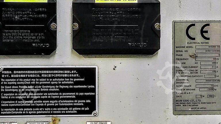 Vízszintes megmunkálóközpont Mori Seiki NH 5000/50