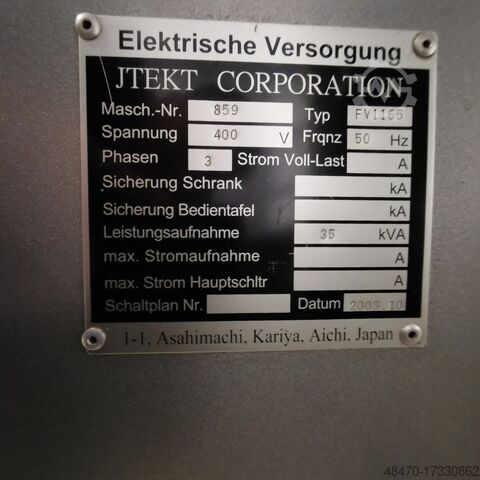Verticaal bewerkingscentrum TOYODA FV1165