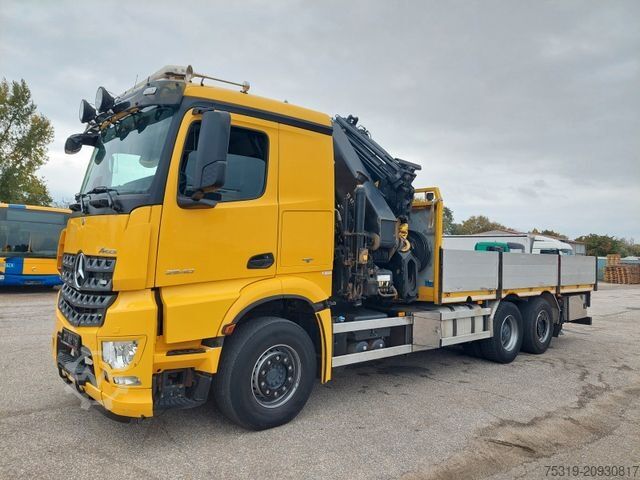 Vrachtauto met open laadbak MERCEDES-BENZ Arocs 2640 6X2 + Hiab XS 477 Hipro