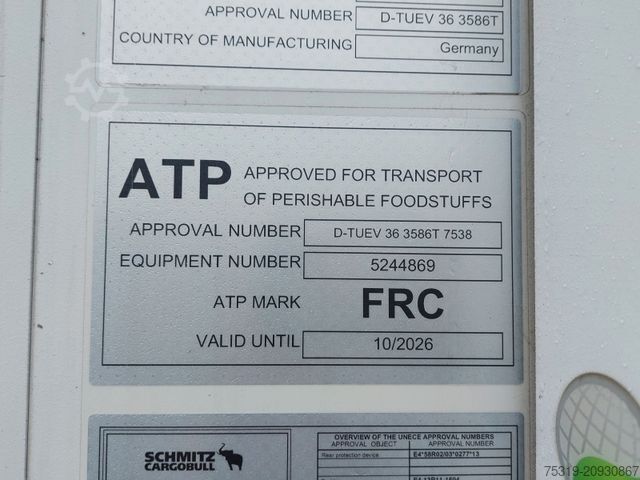 Køletrailer SCHMITZ CARGOBULL SKO 24 Thermo King SLXi 300