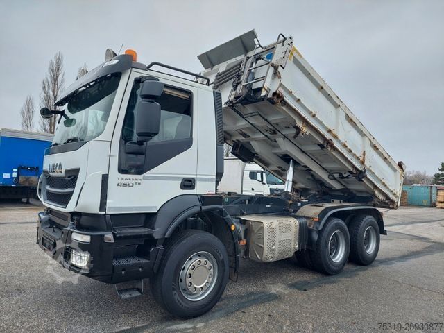 Τρίπλευρο ανατρεπόμενο φορτηγό IVECO AD 260T45 BB Dautel Bordmatic 6x4