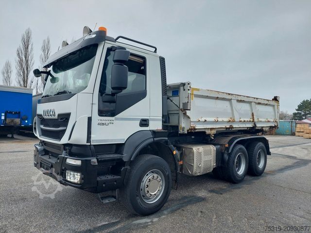 Τρίπλευρο ανατρεπόμενο φορτηγό IVECO AD 260T45 BB Dautel Bordmatic 6x4