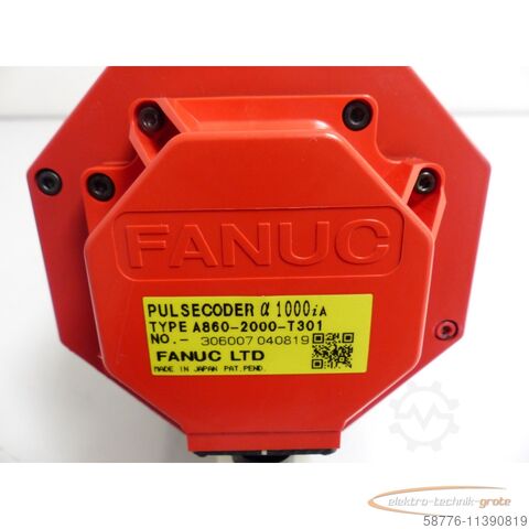 Fanuc-motor Fanuc A06B-0225-B000 AC Servo Motor + A860-2000-T301 SN: 9435 - ! -