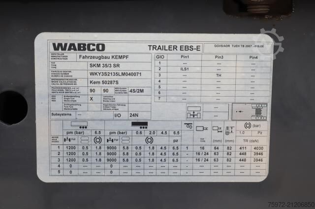 Tipper semitrailer Kempf KEMPF SKM 35/3 Hinterkipper