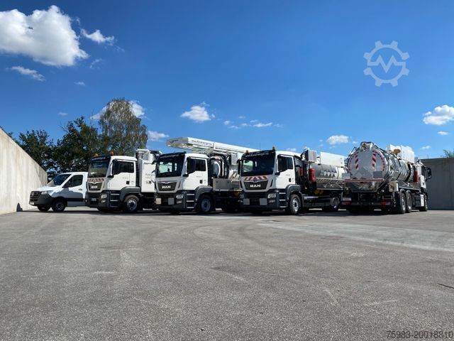 Vakumlu tank kamyonu MAN TGS 26.480 6x2 mit Kroll ADR Kombi und Simultan