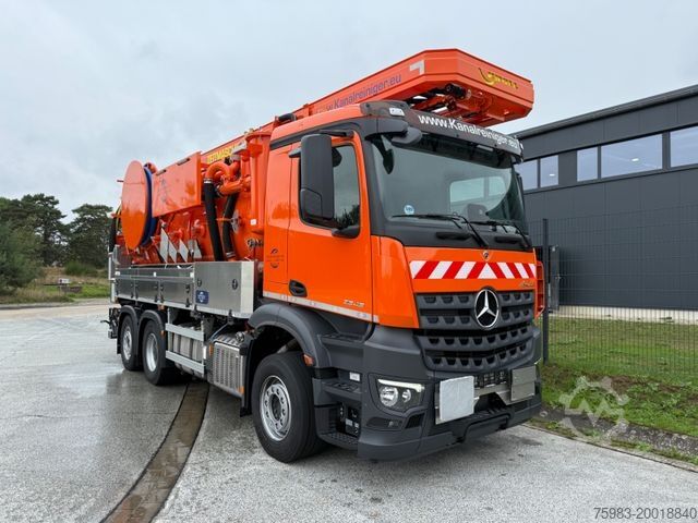 Vacuümtankwagen MERCEDES-BENZ Arocs 2548 6x2 / KROLL ADR-Kombi K 14,0 / 28 PE