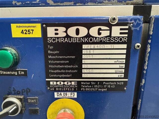Kompresor śrubowy 30 kW / 10 bar BOGE VEX 40D11