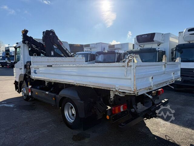 Tre-vejs tippevogn MERCEDES-BENZ ATEGO 816 Kipper 3-Seiten*KRAN HIAB X 078*2xAHK
