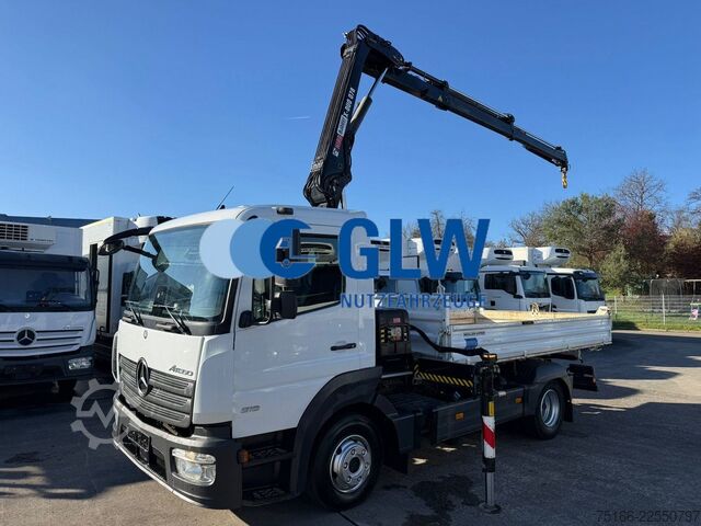 Tipvogn varebil MERCEDES-BENZ ATEGO 816 Kipper 3-Seiten*KRAN HIAB X 078*2xAHK