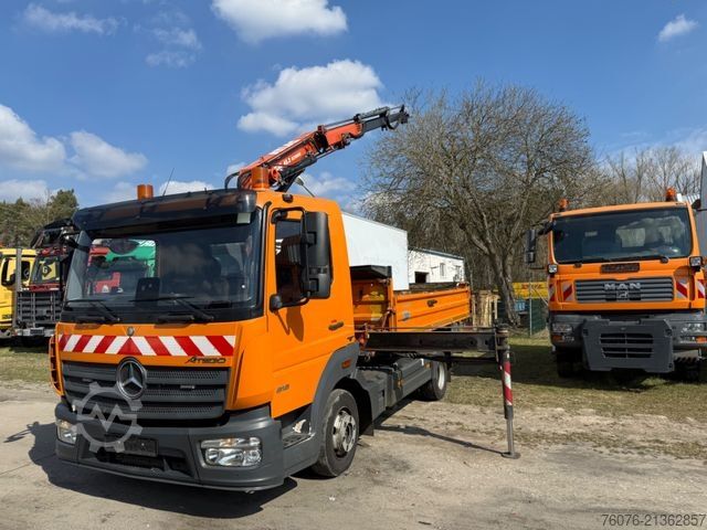 Transporter mit Kipper MERCEDES-BENZ Atego 818 K Kran Atlas Funk Standheizung 2xAHK