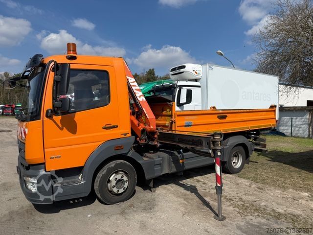 Transporter mit Kipper MERCEDES-BENZ Atego 818 K Kran Atlas Funk Standheizung 2xAHK