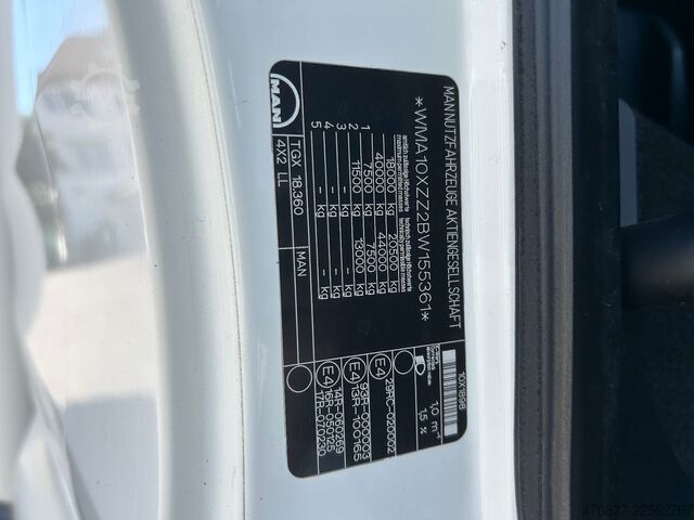 Değiştirilebilir kasalı kamyon MAN TGX 18.360 XLX / LBW / Koffer