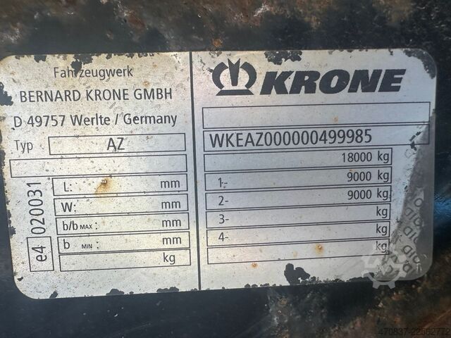 Değiştirilebilir şasili römork KRONE AZ / inkl Koffer / LBW