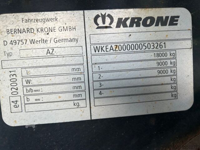 Değiştirilebilir şasili römork KRONE AZ / inkl Koffer