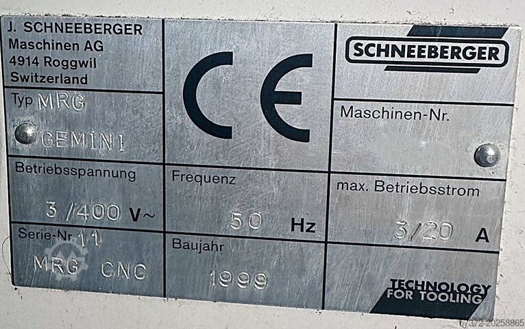 Affilatrice CNC per utensili Schneeberger MRG Gemini