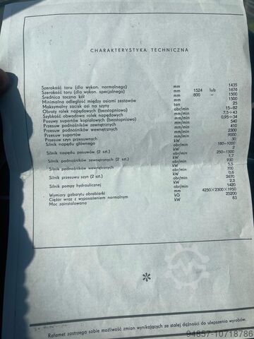 Τόρνος για σιδηροδρομικούς τροχούς Rafamet UGA 170