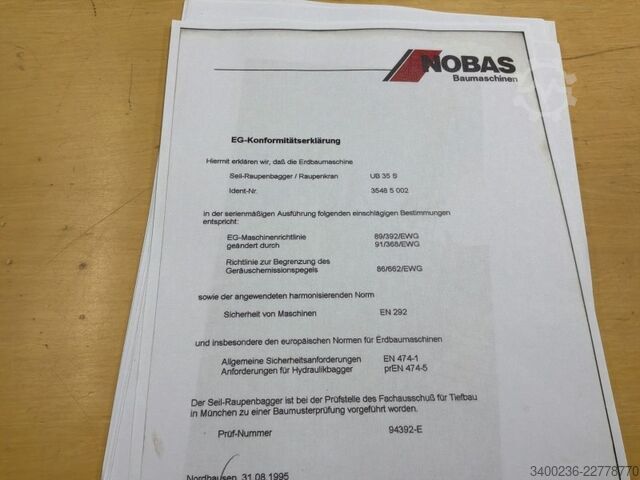 Escavatore cingolato Nobas UB35S
