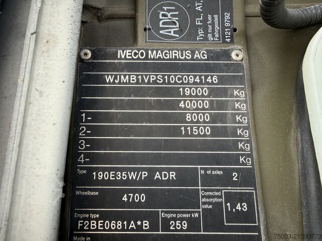 Φορτηγό πλατφόρμα με μουσαμά Iveco EuroTrakker 190E35W 4X4 Ex Armee