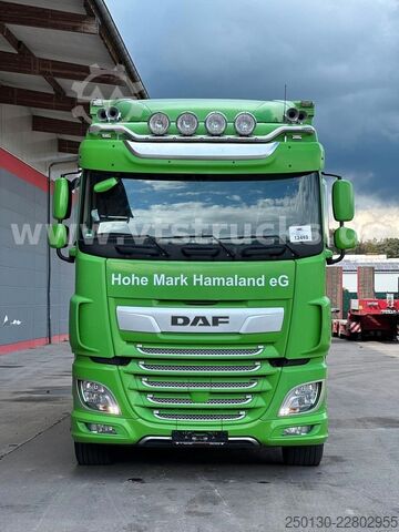 Camion per bestiame DAF XF 480 LL 6x2 3.Stock Menke Viehwagen m. Hubdach