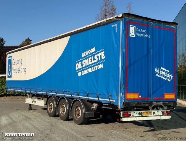Open semitrailer with tarp FLIEGL SDS 350 LIFT AXLE DISC BRAKES SLIDING SIDES + RO