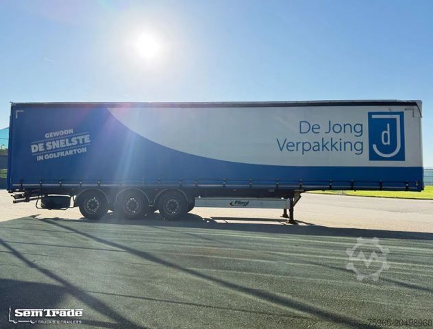 Open oplegger met zeil FLIEGL SDS 350 LIFT AXLE DISC BRAKES SLIDING SIDES + RO