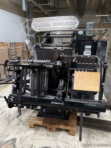 Punching and embossing platen press Heidelberg A3 Tiegel GTP