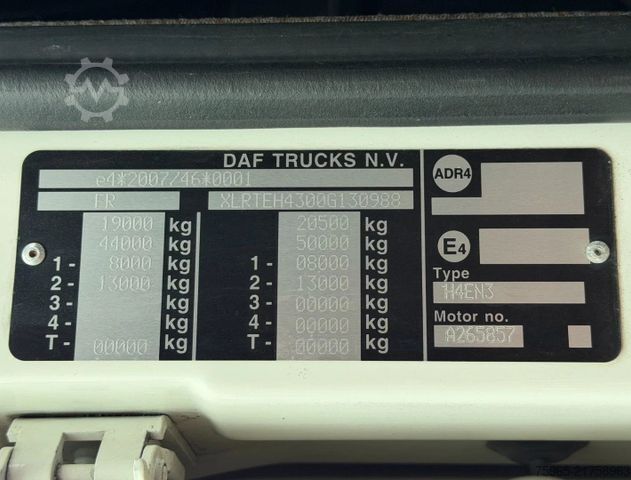 Τυπική μονάδα τράκτορα DAF XF 460 FT SSC 2X TANKS ONLY 761.000 KM FULL SPOI