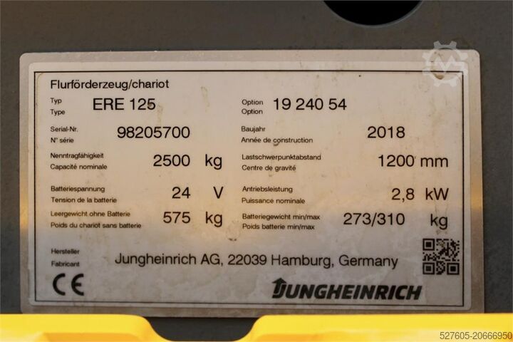 Empilhadeira baixa Jungheinrich ERE 125 LI-ION