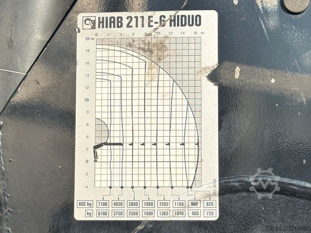 Jeřáb na nákladním automobilu IVECO TRAKKER * HIAB 211 E - 6 HIDUO+ FUNK / 8x4 *TOP