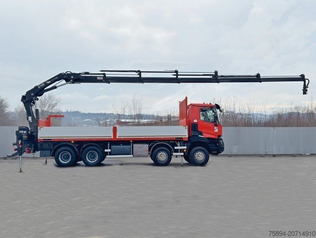 Jeřáb na nákladním automobilu RENAULT K 430 * HIAB 211 EP - 5 HIDUO+ FUNK * 8x4