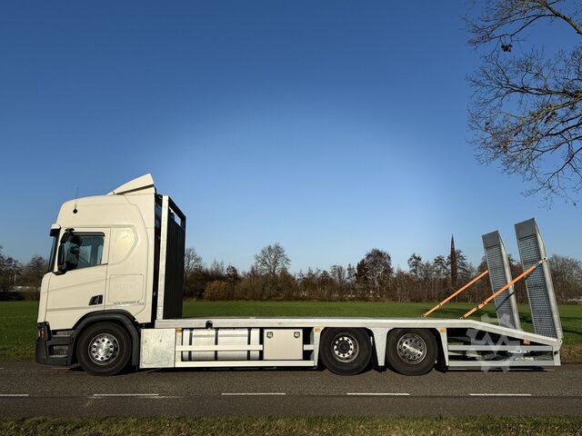 Scania R450 NGS 6X2 Transporter maszyn / Ciężarówka najazdowa Euro 6 Automat - Pełne zawieszenie pne SCANIA R450 NGS 6X2 Machine Transporter / Oprij Vrachtwagen Euro 6 Automaat - Full Air - 2019