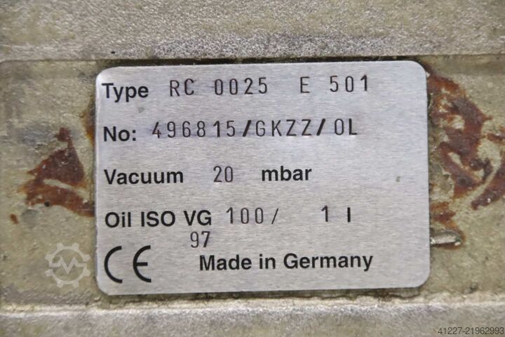 Vakum pompası 0,75 kW Busch RC 0025 E 501