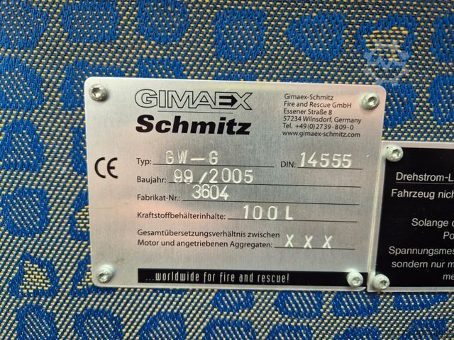 Caminhão para fins especiais MAN LE 9.150 Feuerwehr Schmitz GW-6 Gerätewagen