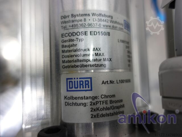 Met vatpomp en doseereenheid DÜRR 1K-Klebanlage