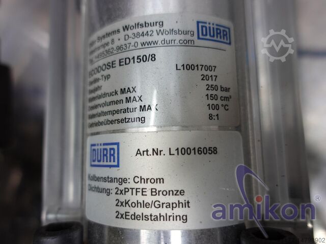 Met vatpomp en doseereenheid DÜRR 1K-Klebanlage