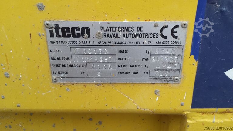 Mesa elevadora de tijera Iteco IG 10130 (9,85m)