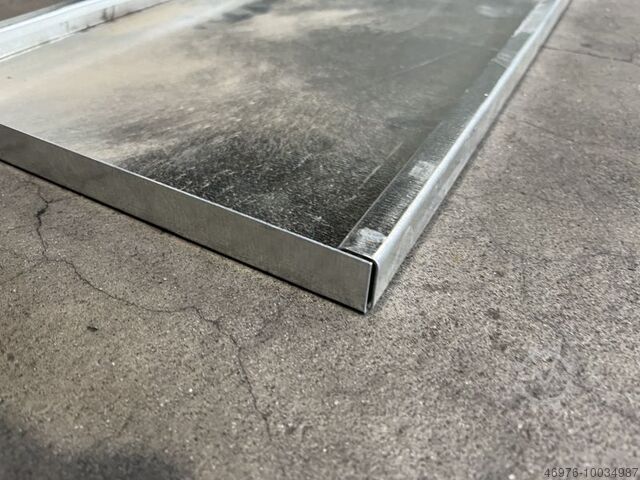 Stalen paneel Legplank 520 x 295 x 22 mm (BxTxH)/ sendzimir verzinkt