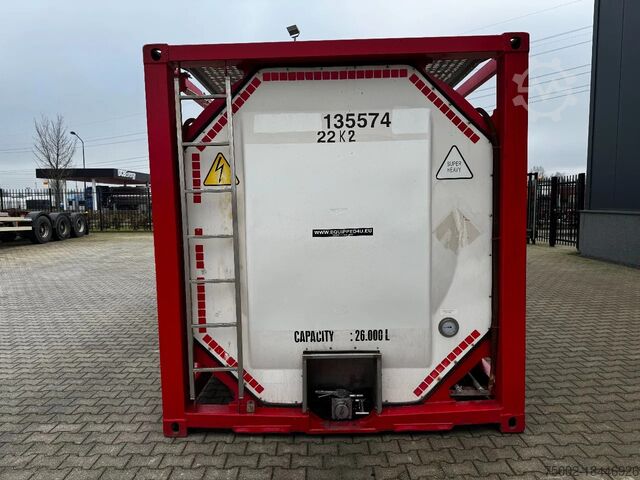 Containerul rezervor Singamas 20FT ISO, 26.000L/1-COMP/3 BAFFELS/3 manholes, ...