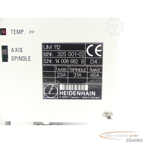 Komponens Heidenhain UM 112 ID 325 001-02 SN14008682B generalüberholt mit 3 Mon. Gewährl.