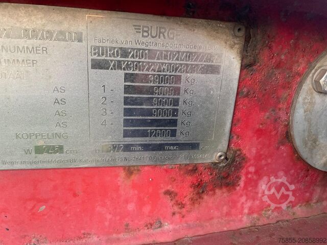 Containertransport Burg BPO 12-27 CCXGX-00 20/30 FT Chassis / BPW Axles...