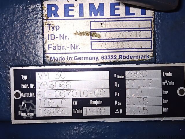 Schroefcompressor Aerzen 132kW, 27m³/min, 2,75bar VM 30