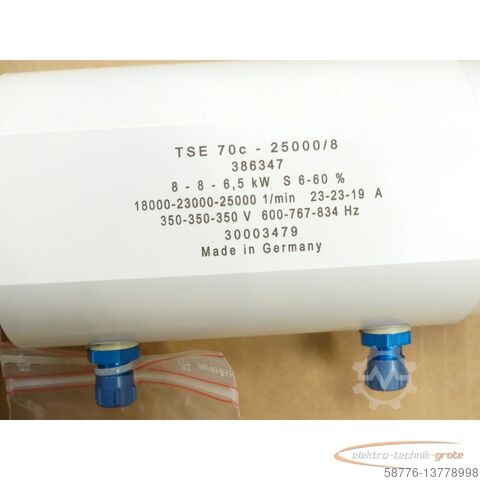 GMN Komponente GMN / Schaudt TSE 70c - 25000 / 8 Spindel SN 386347 8 - 8 - 6,5kW S 6-60% - ! -